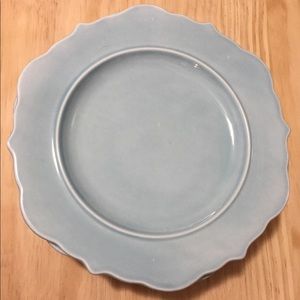 Set of 3 Dinner Plates. Blue. Threshold